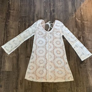 Target-  White lace long sleeve dress